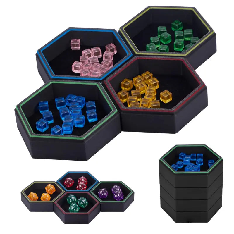 Magnetic Board Game Storage Trays – Hexagonal Modular Organizer Set