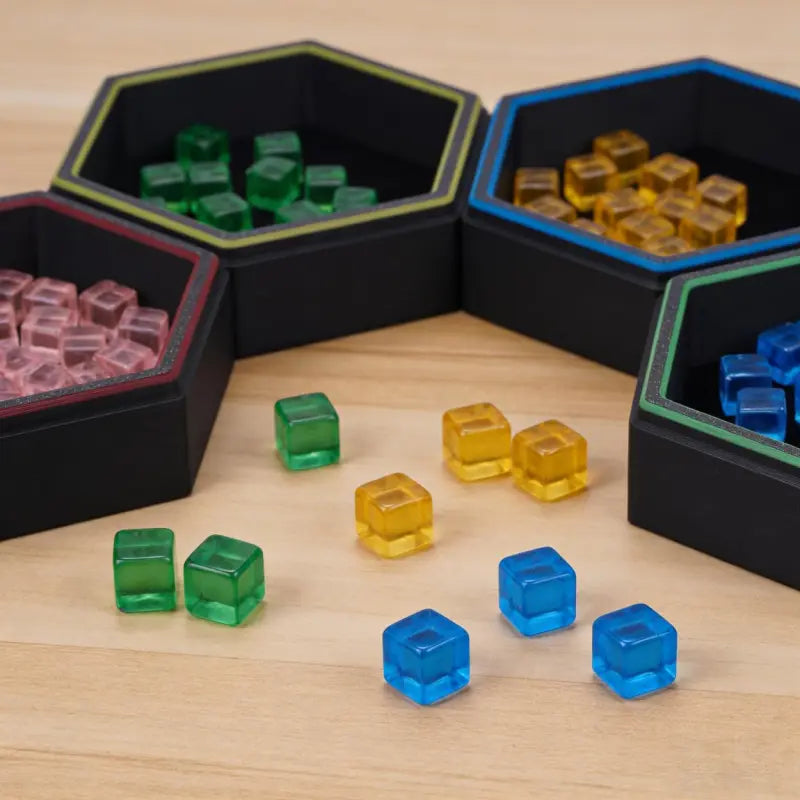 Magnetic Board Game Storage Trays – Hexagonal Modular Organizer Set