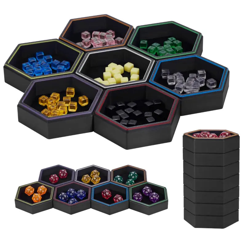Magnetic Board Game Storage Trays – Hexagonal Modular Organizer Set