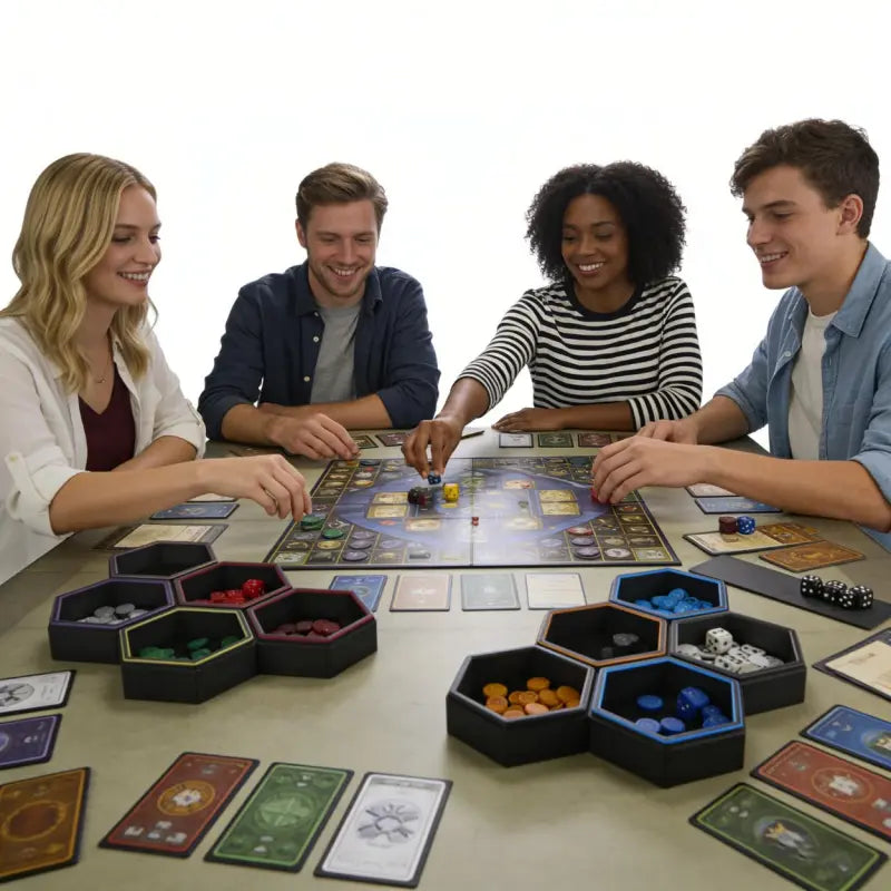 Magnetic Board Game Storage Trays – Hexagonal Modular Organizer Set